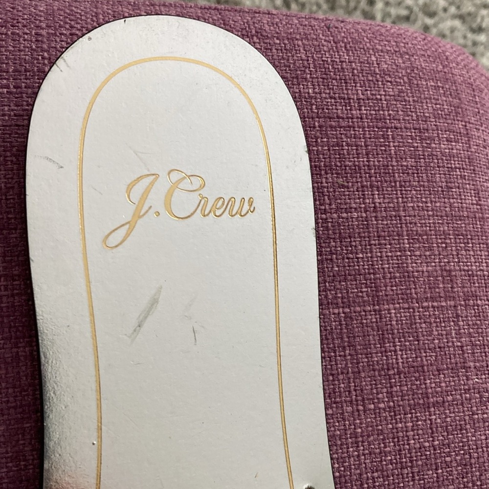 J Crew Metallic Silver Slide Sandals Cyprus size 8 - Picture 6 of 12